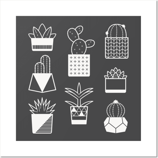 Geometric Succulents Wall Art by LoverlyPrints